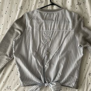Jcrew tieback shirt/sweatshirt